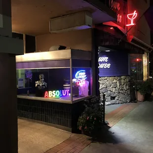 a neon sign