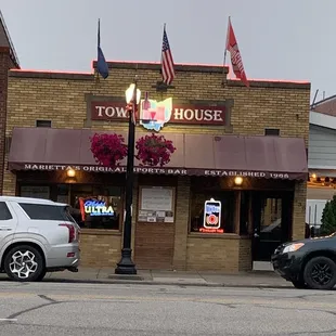 the front of the restaurant