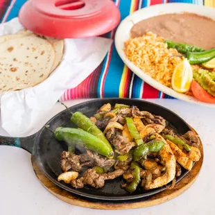 a plate of mexican food