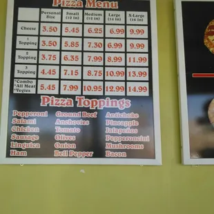 Town Pizza &amp; More - Pizza Menu