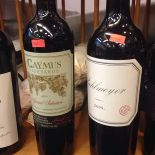 a row of wine bottles