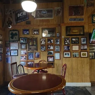 a dining room with a table and chairs