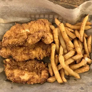 The chicken tenders.
