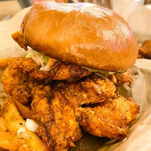 Lisa's hot chicken sandwich