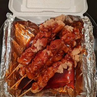 Delivery: #22 Chicken Skewers for $11.95.