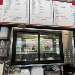 Menu from the bar seat