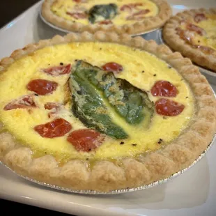 Quiche: feta cheese, tomato and basil