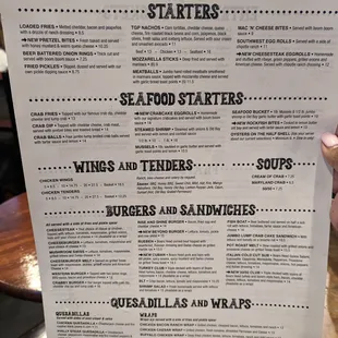 Menu as of 2/2023