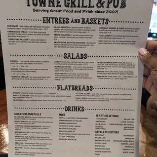 Menu as of 2/2023