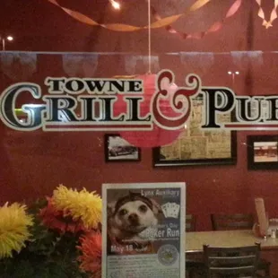 the front of the restaurant