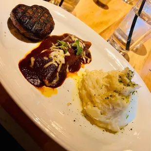 Steak/Enchilada dinner.
