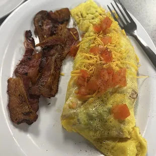 Western Omelette and Bacon (3)bacon