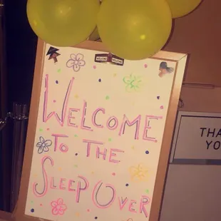 Cute decorations the manager set up for us!