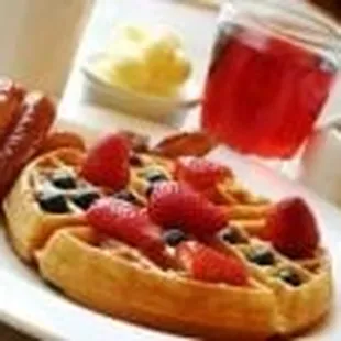 Fruit Belgium Waffles