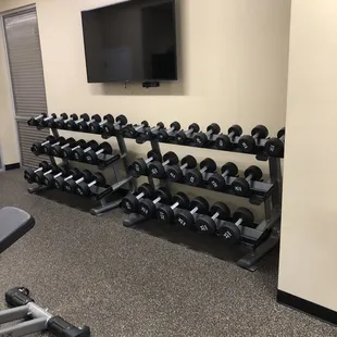 Free weights: 24/7 gym