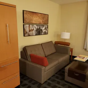 Seating Area in Our Room at TownePlace Suites Keystone Indianapolis