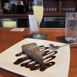 My flourless chocolate cake &amp; a French 75