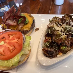 Townhouse Burger with Caramelized Brussels Sprout