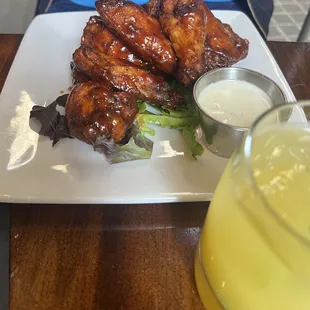 $15 BBQ wings appetizer 6/10 they were okay. Not the best I&apos;ve had.