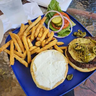 Rider burger with veggie patty