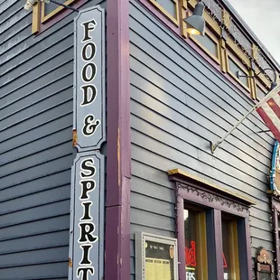 the front of the restaurant