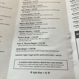 Burger menu