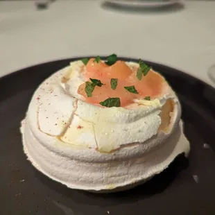 Restaurant Week pavlova with lemon curd