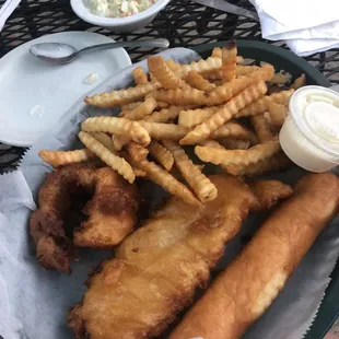 Fish and crinkle fries