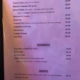 menu, sandwiches