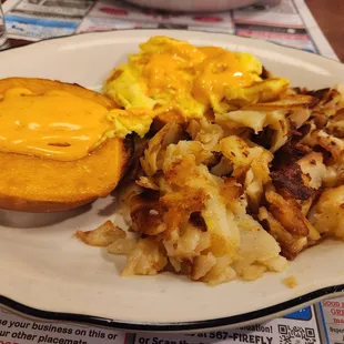 Egg and cheese with Sriracha aioli