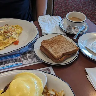 Italian omelette with wheat toast and side of fruit