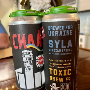 Beer for a cause! Support Ukraine. Check out the bar code.
