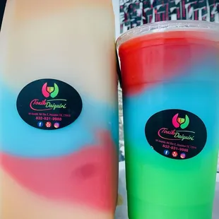 two drinks on a table