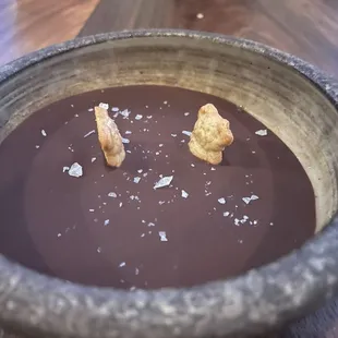 Bonus item: dessert! Not on the menu yet. It was described as a peanut butter with chocolate shell. Yummy!