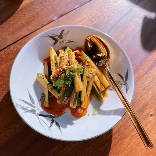 Spicy Garlicky Cucumbers