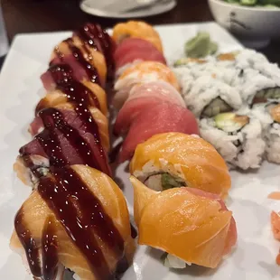 Rainbow Roll, Crazy Monkey Roll, Alaska Roll