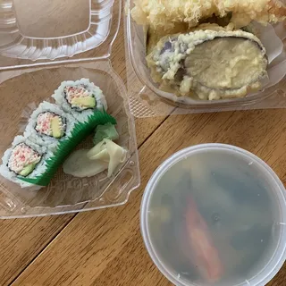 1.California Roll,Tempura and Chicken Teriyaki