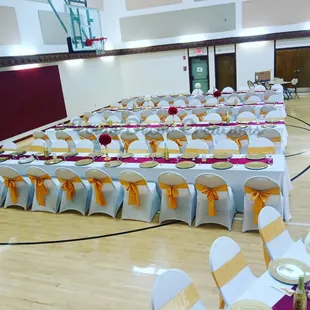 Tablescape, table settings