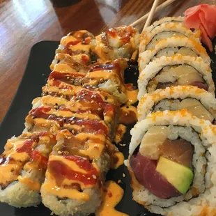 left the dancing sh roll and right is triple hitter!