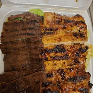 Chicken and beef plate. Very good!
