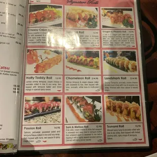 Signature Sushi Rolls