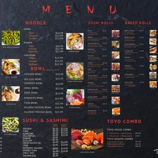 the menu