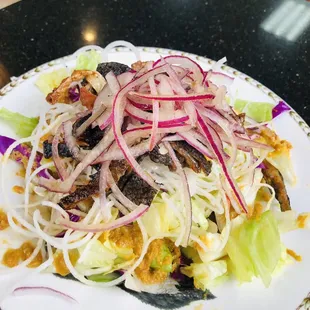 20. Salmon Skin Salad