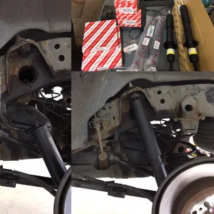03 4Runner broken REAS shock, converted all 4 to standard Toyota shocks, along with brakes, filters and fixed the AC.