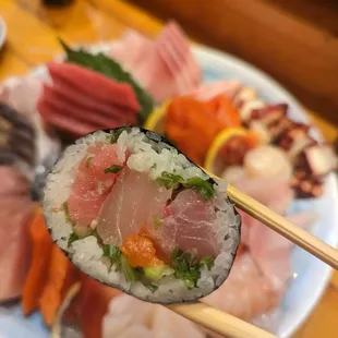 sushi, sashimi, sushi and sashimi, food