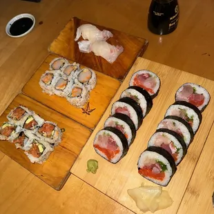 sushi and sashimi, sashimi, sushi, food