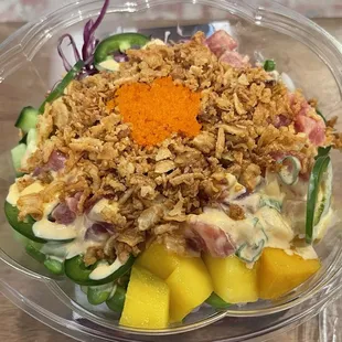 Spicy masago tuna poke bowl 2024