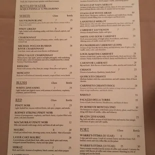 Very appealing menu and an unbelievably good drink menu.