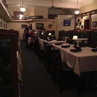 Very nice seating. Nice bar too. Can be casual to dressy here.