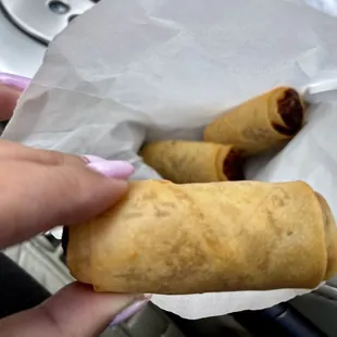 Hot and fluffy egg rolls for $2 (3 pieces)